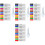 4Ensembles Stylos Flottante Multicolores Pour Scolaire 1