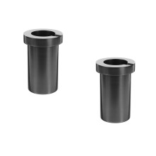 2Pièces Creuset Graphite Noir Résistant Acides Pour Fusion Métaux