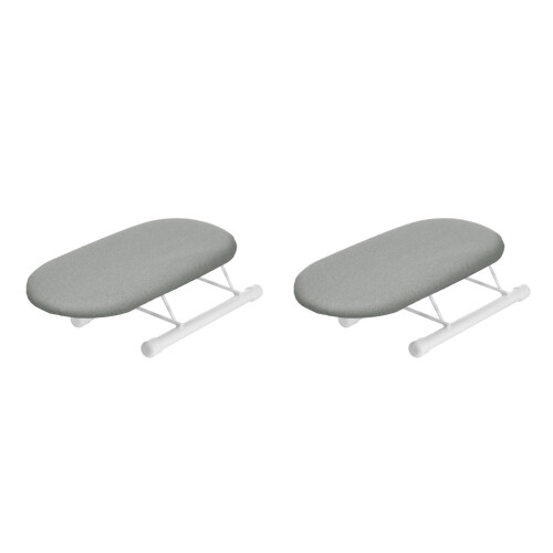 2Pièces Mini Planche De Repassage Pliable Argent Haute Résistance