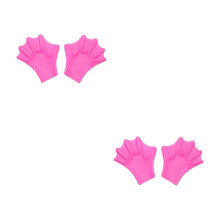 2Paires Aquatiques Palmés Rosés Pour Musculation Natation