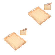 2Pièces Plateau En Bois Multi-Usage Poignées Pour Rangement
