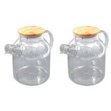 2Pièces Théière En Verre Sûr Bec Long
