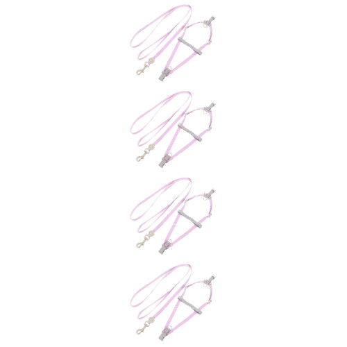 4Ensembles Adapatable Polyester Rose Pour Avec Laisse
