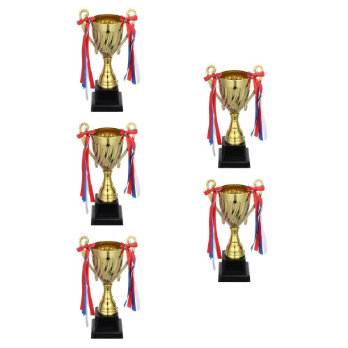 5Pièces Trophées En Métal Compétition Design Coloré