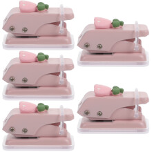 5Pièces Perforateurs Ronds En Métal Plastique Rose Pour Bricolage