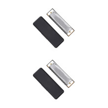 2Pièces Harmonica 20 Notes Métal Argent Pour Enfants Et Débutants
