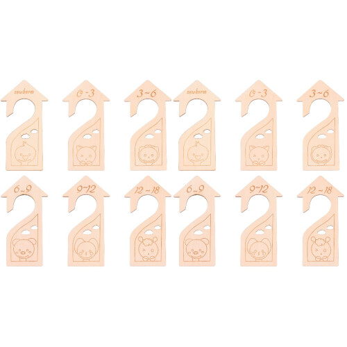 12Pièces Diviseurs Armoire Bébé Bois Assortis Faciles À Utiliser