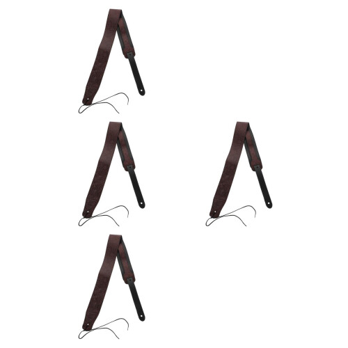 4Pièces Lanière Instrument Rouge PU Confortable Et Robuste