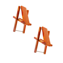 2Pièces Pied Guitare Bambou Métal Pour Musicien