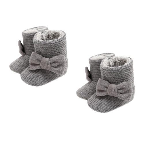 2Paires Bottes D'hiver Enfants Coton Épais Mode