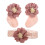 3Ensembles Bébé Roses Bandeaux Fleurs Pour - 1