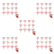 60Pièces Arbres Simulés Roses Pour Décor Bureau Salon