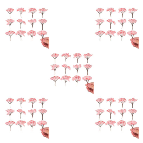 60Pièces Arbres Simulés Roses Pour Décor Bureau Salon