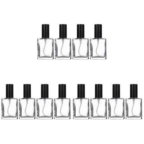 12Pièces Flacon Spray Rechargeable Transparent Portable