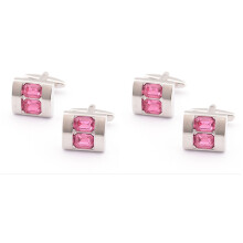 2Pièces Boutons De Manchette Rose En Cuivre Décoration