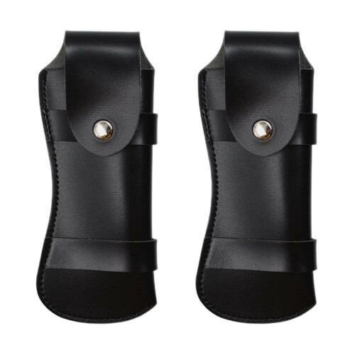 2Pièces Protection Cutter Noir En Cuir PU Résistant Réutilisable