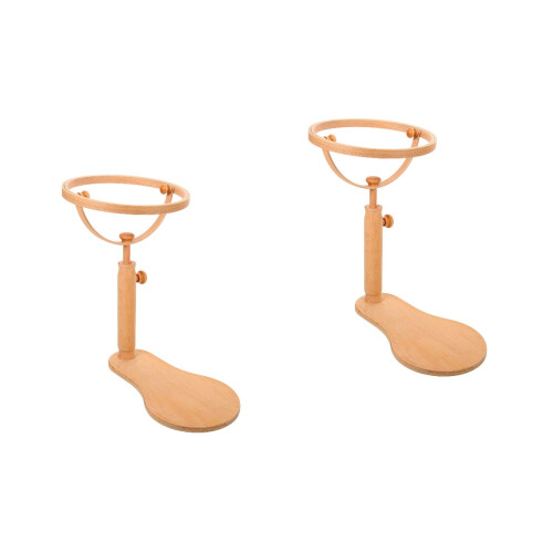 2Pièces Support Cerceau Broderie Bois Durable Portable