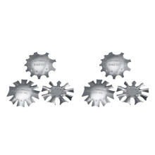 6Pièces Pochoirs Ongles Métal Argenté Outils Réutilisables