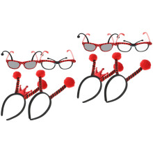 2Ensembles Serre-Tête Coccinelle Rouge Léger En Plastique Pour Fête