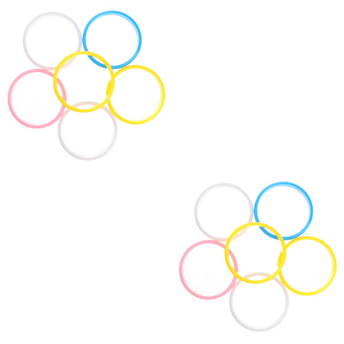 12Pièces Bracelets Bangle Plastique Multicolores Pour Mode