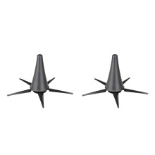 2Pièces Support Clarinette Pliant Abs+ Pieds Noir Portable