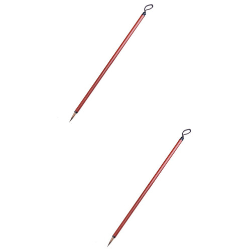2Pièces Pinceaux Bruns Acier Pour Encre