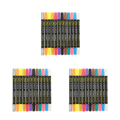 36Pièces Stylos Marqueurs Peinture Usage Couleurs Assorties