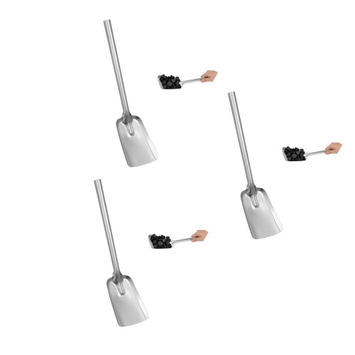 3Pièces Pelle À Charbon Fer Cuisine Argent