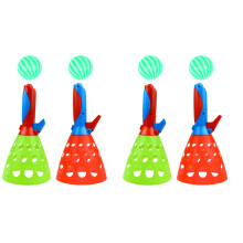 2Paires Jouet Lanceur -Balles Plastique Coloré Pour Enfants