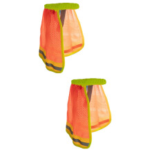 2Pièces Pare-Soleil Orange Avec Voile Filet Pour Casque De