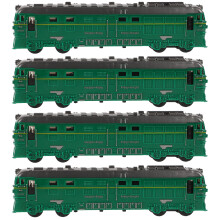 4Pièces Jouet Train Inertie Vert Mini ABS Pour Enfants