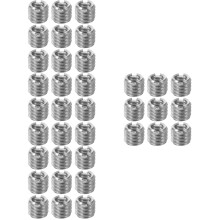 40Pièces Adaptateur Micro Stand Argenté Acier Compatible Caméra