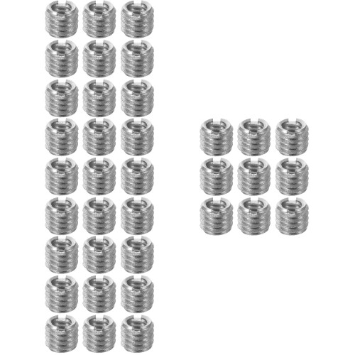 40Pièces Adaptateur Micro Stand Argenté Acier Compatible Caméra