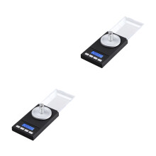 2Pièces Balance Bijoux De Poche 0.001g Noir Portabilité