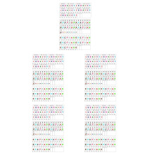 15Pièces Autocollants Clavier Piano Multicolores Accessoires Débutants