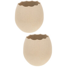 2Pièces Bols Glace Coquille D'oeuf Khaki Design Artistique Céramique