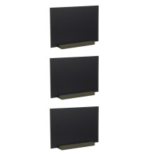 3Pièces Double Ardoises Noires Miniatures Socle Bois Pour Messages