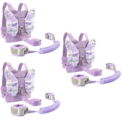 3Ensembles Laisse Poignet Anti- Harnais Violet