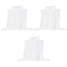 3Pièces Demi-Chemise Accessoire Femme Polyvalent