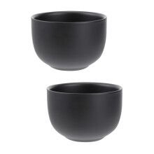 2Pièces Bols Rasage Hommes Double Couches Acier Noir Résistant