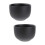 2Pièces Bols Rasage Hommes Double Couches Acier Noir Résistant 1