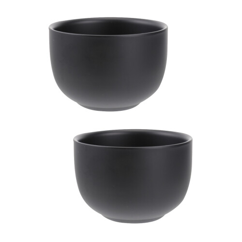 2Pièces Bols Rasage Hommes Double Couches Acier Noir Résistant