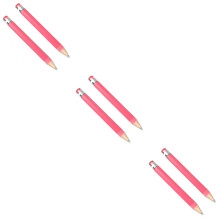 6Pièces Crayons Colorés Roses En Bois Longs Résistants Pour