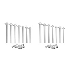 14Ensembles Kit Réparation Métal Argenté Pour Éventail Pliable Durable
