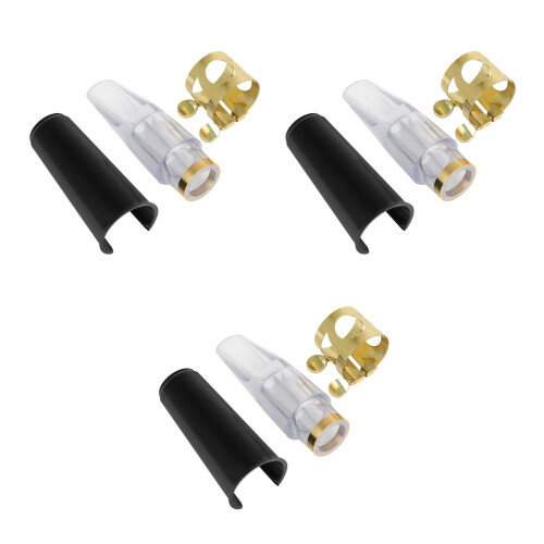 3Ensembles Kit Saxophone Alto Accessoires Solide Couleur Transparente
