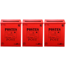 3Pièces Boîtes À Lettres Rouges Décoratives Pour Maison