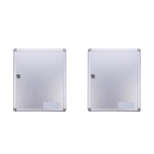 2Ensembles Clé Mural Argenté Aluminium Mdf Sécurisé Capacité