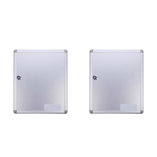 2Ensembles Clé Mural Argenté Aluminium Mdf Sécurisé Capacité