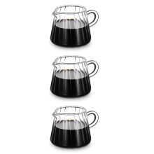 3Pièces À Lait En Verre Transparent, Crémier Pour Café