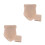 2Pièces Serviettes Beige En Coton Gaufré, Usage Nettoyage, Robustes 1